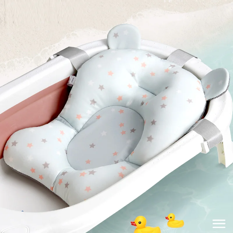 CartoonBaby Shower портативная воздушная подушка мягкий детский коврик для ванной нескользящий коврик для ванной безопасности для новорожденных сиденье для купания