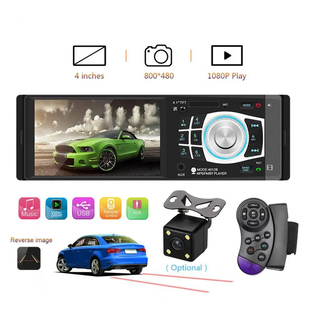 Прочный MP5-плеер 4012B с Bluetooth Автомобильный HD дисплей 4 1 дюйма FM-радио аксессуары