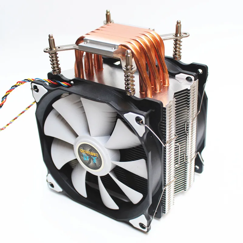 LANSHUO CPU тихий одиночный вентилятор 6 тепловых труб 3 проводный кулер для