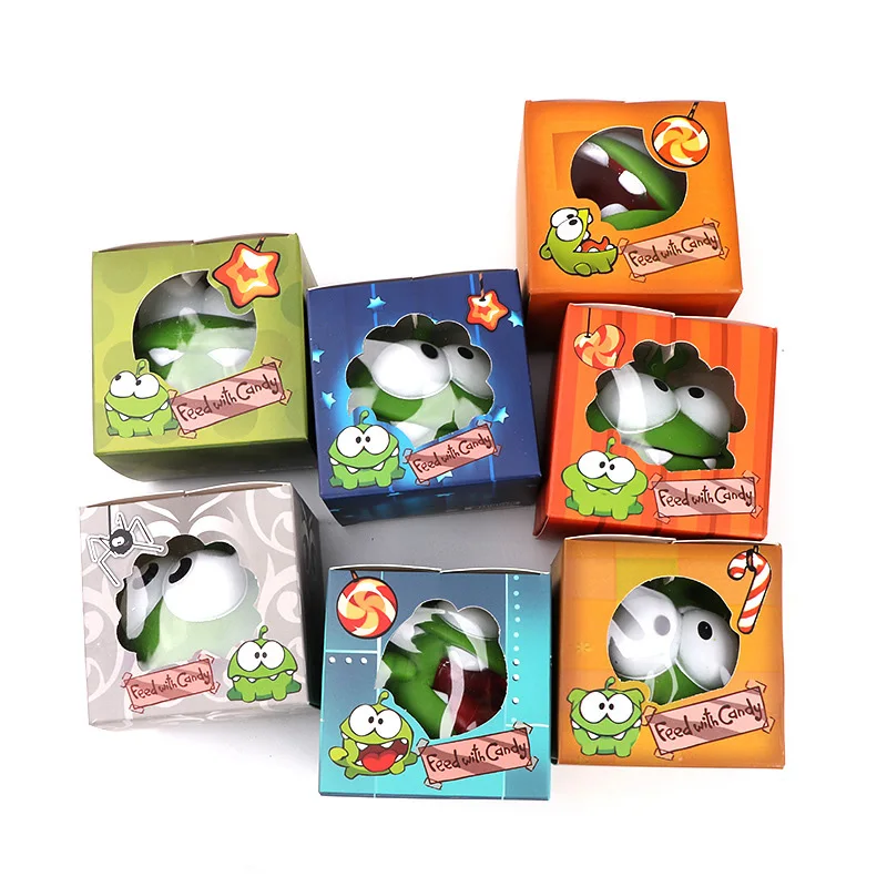 Зеленая лягушка с большим глазом OM NOM конфеты Гуляющие монстры малышом BB шумовая