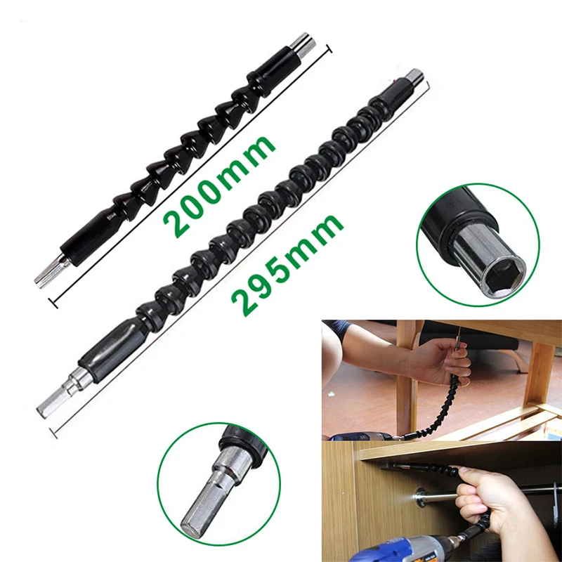 

1pc 200/295mm Extension Bit Flexible Hex Shaft Drill Bits Holder with Connect Drive Shaft Electric Drill Power Tool Accessories