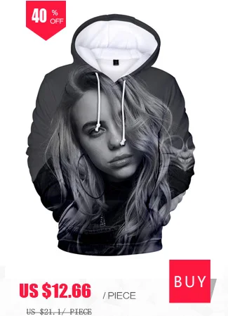 Худи Billie Eilish, забавная Толстовка KPOP, пуловер с капюшоном для женщин и мужчин, худи большого размера, уличная толстовка, одежда в стиле хип-хоп