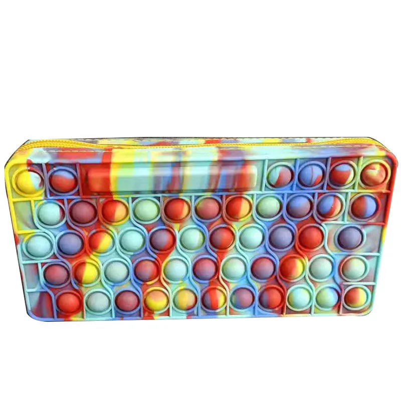 

New Arrival Silicone Purse Push Pop Bubbles Simple Dimple Stationary Bag Popper Sensory Poppet Pencil Case Fidget Toys