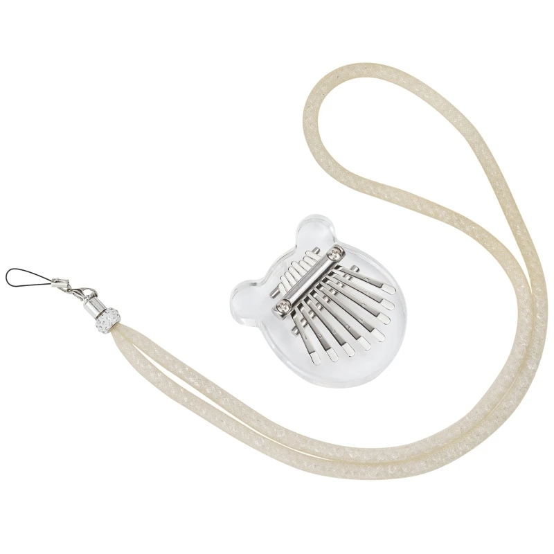 

Crystal 8 Keys Mini Transparent Kalimba Finger Thumb Piano Mbira Wood Toy Gifts