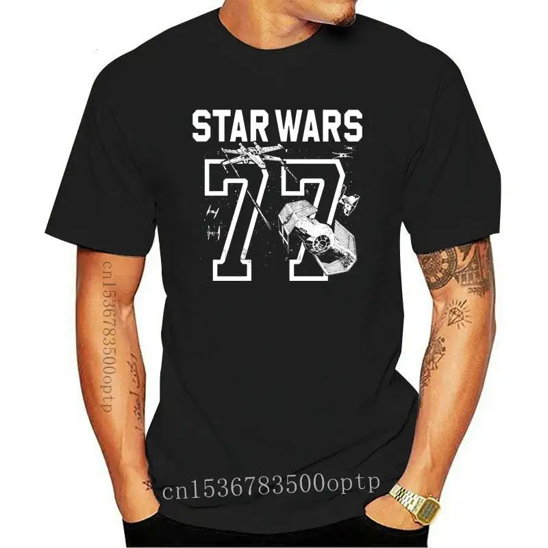 

77 Print T Shirt Men Black White T-shirt Cotton Tshirts Hipster Clothing Vintage Tops Letter Tees No Fade