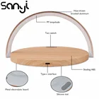 Светодиодный ное зарядное устройство, настольная лампа, складной Ночной светильник, настольная лампа для офиса, для защиты глаз, Беспроводная зарядка телефона