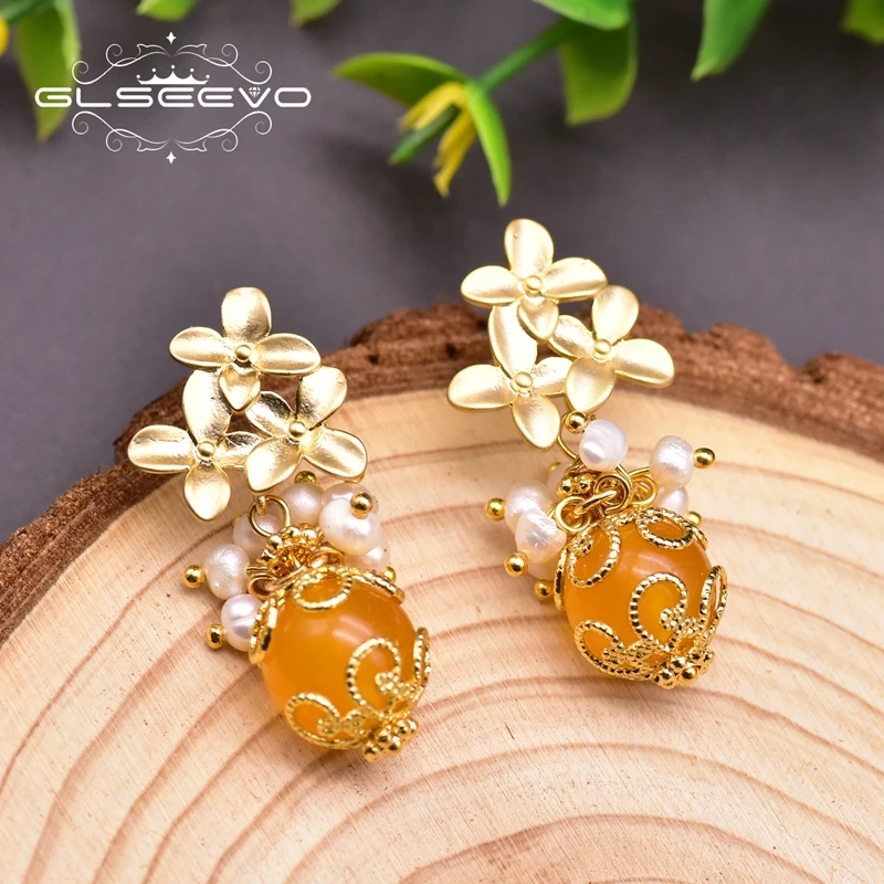 Женские серьги из серебра 925 пробы с натуральным жемчугом|Серьги-подвески| |