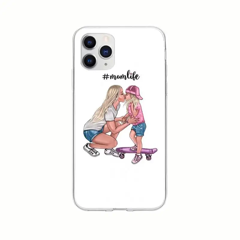 

Boys Black Brown Hair Baby Mom Girl Son Dad Transparent Mobile Phone Case Clear Cover For Honor 8X 10i 20i 20 Lite