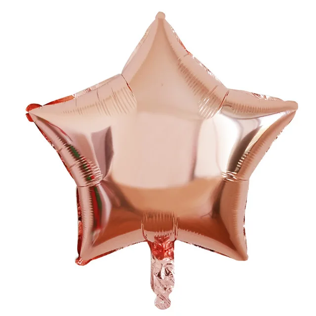 10pcs 18inch Star 40-дюймовый светодиод розово-золотые воздушные шары из фольги в виде цифр, для детей 0, 1 2 3 4 5 6 7 8 9 Письмо балон Happy День рождения украшения, 16, 18 лет - Цвет: 10pcs 18inch Star