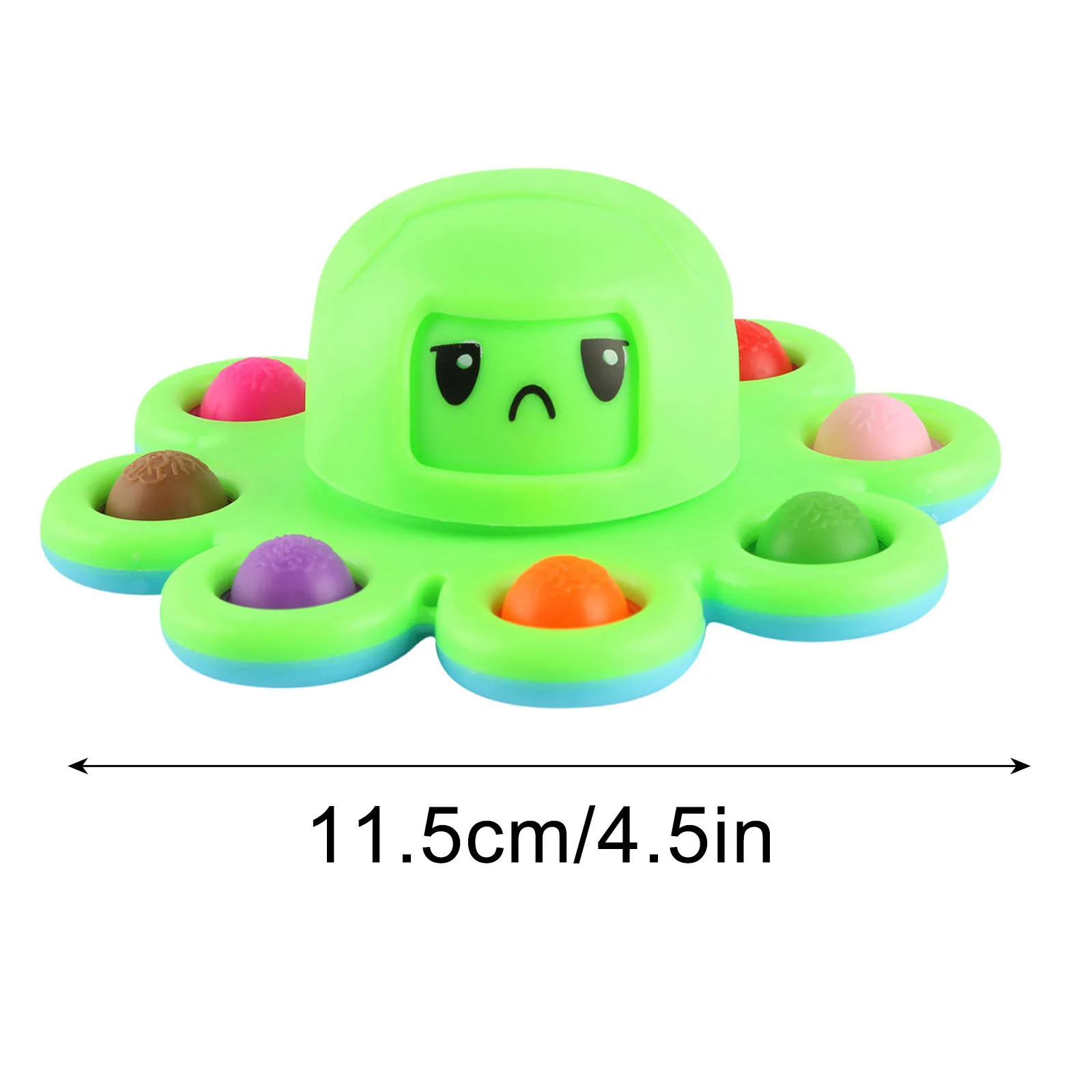 Fidget Toys Autism Stress Relief Silicone Glow Octopus Change Faces Spinner Push its Popin Bubble Toy Keychain For Adults | Игрушки и