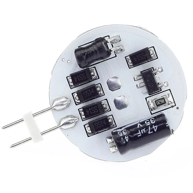 Светодиодная лампочка G4 12 В 24 9 светодиодов 5050SMD круглая плата 180 градусов