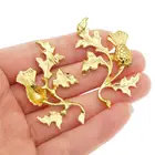 5 шт. подвески из сплава в виде расторопши, подвески, античное золото, Лидер продаж, модель растения, фурнитура для украшения дома 46*27 мм