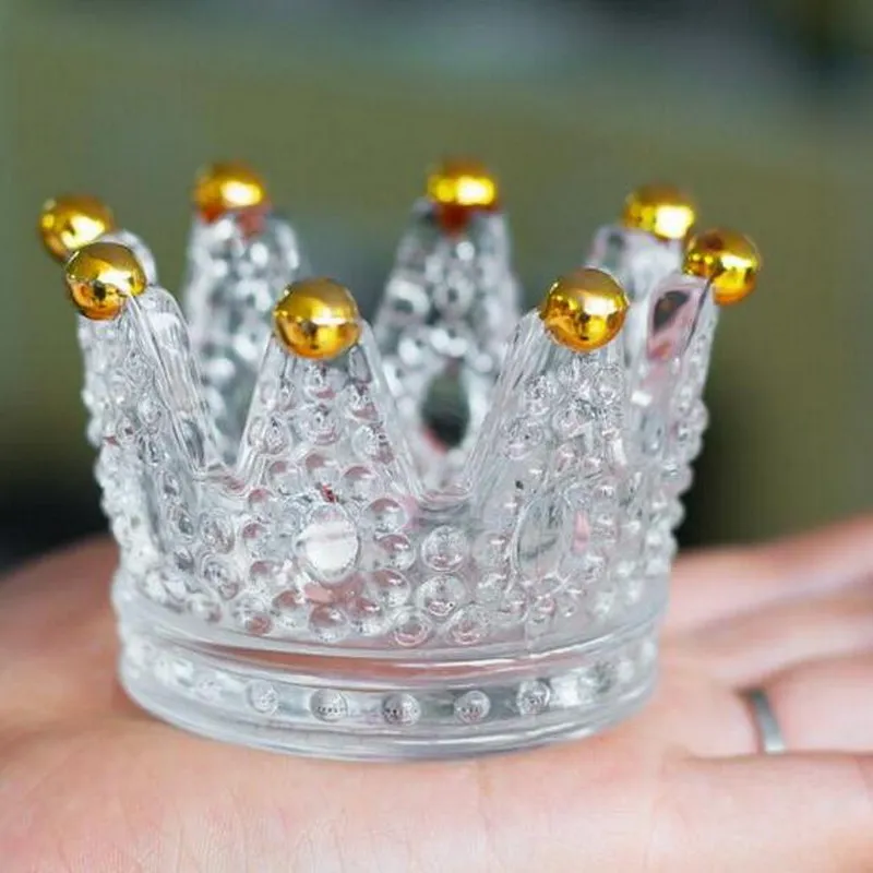 Креативная Корона хрустальный стеклянный подсвечник украшения ремесла
