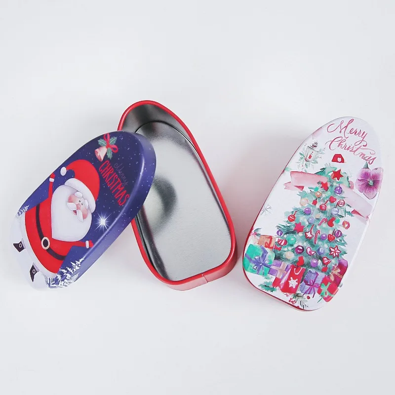 Рождественские Металлические Конфеты Банки подарочная упаковка Decoraive случае