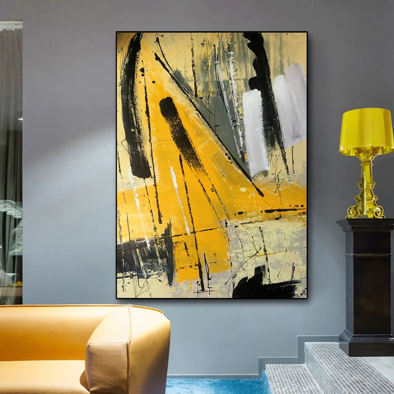 Черно-белая ручная роспись масляная живопись декоративная коридор крыльцо свет