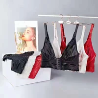 new ultra thin breathable transparent rimless lace womens bra set large chest small shoulders with womens sexy underwear bra