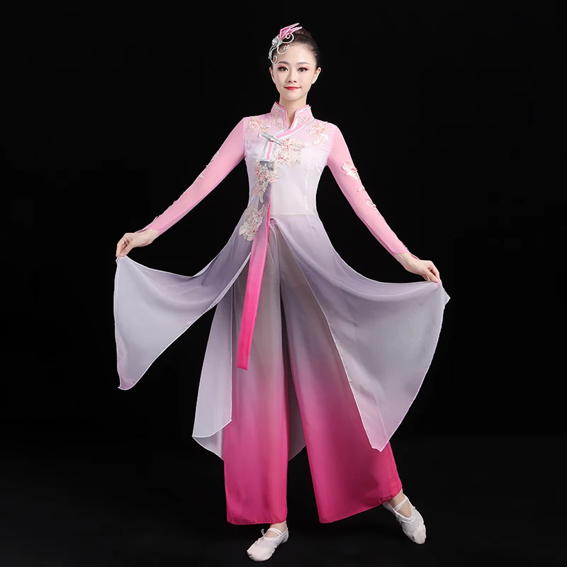 

Women's Adult Ethnic Classical Dance Costumes Elegant Chinese Style Fresh Elegant Costume Performance Hanfu