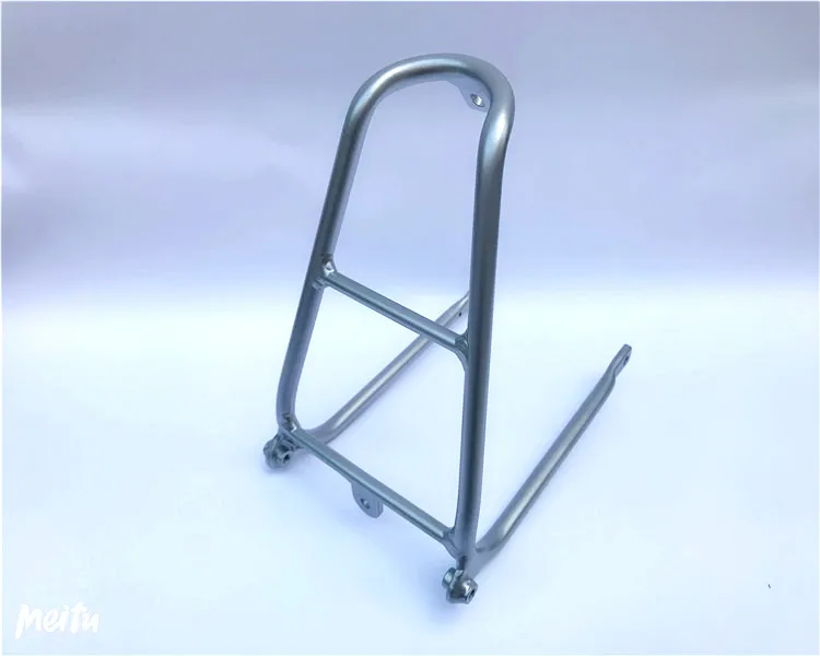Silver Велосипедные стойки для Brompton, складная велосипедная задняя стойка из алюминиевого сплава, легкая стойка с колесом, велосипедные аксессуары - Цвет: Silver