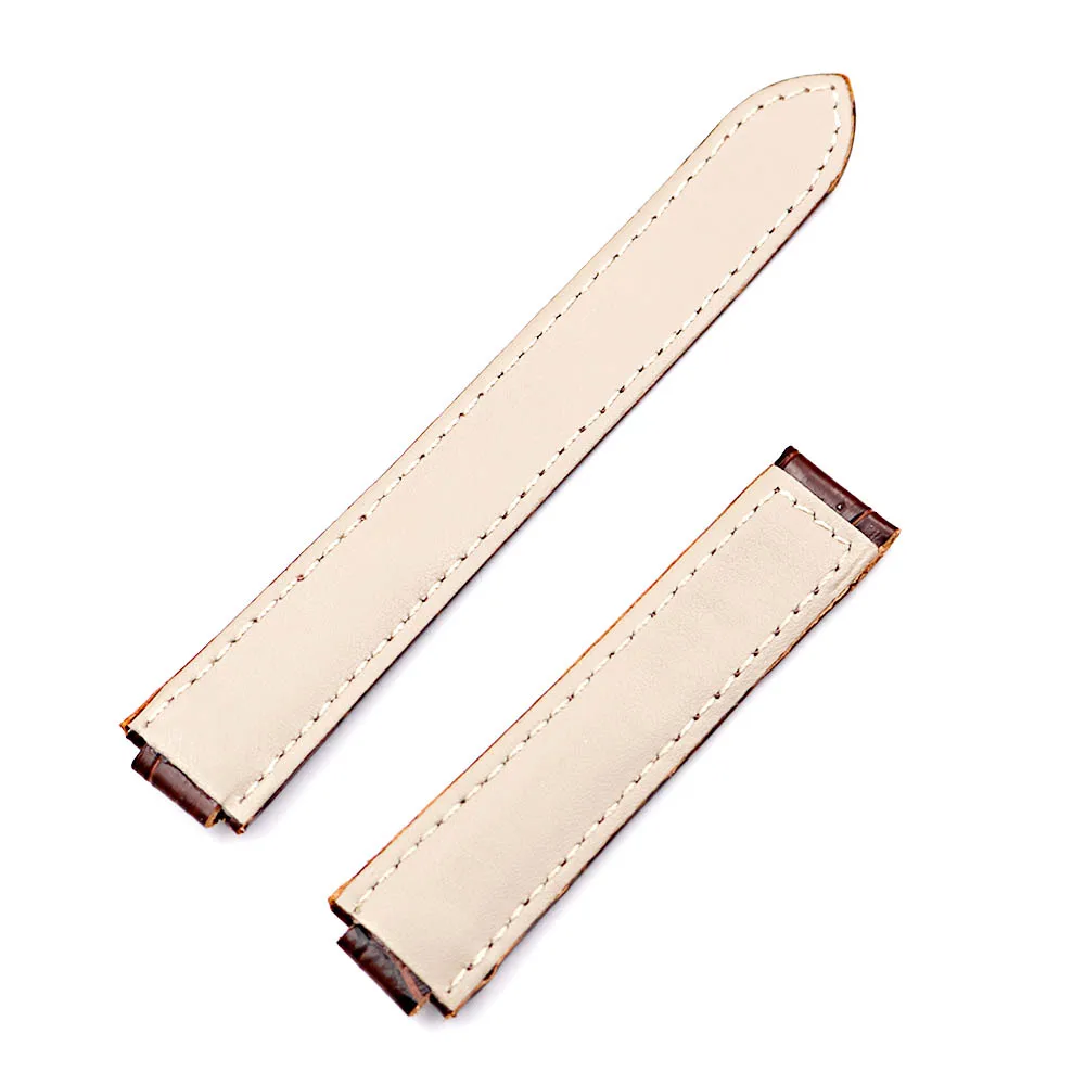 Rolamy 18 X 11mm 20 x 12mm Watch Band Real Leather Handmade Replacement Crocodile Grain Wrist Strap Belt Accessories Wholesale