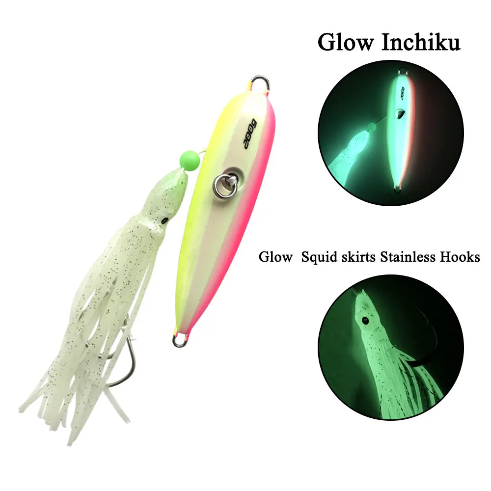4pcs/lot Inchiku Jig Metal Head Octopus Skirt Fishing Jigging Lure 80g100g120g150g200g250g Artifial Bait pesca | Спорт и развлечения