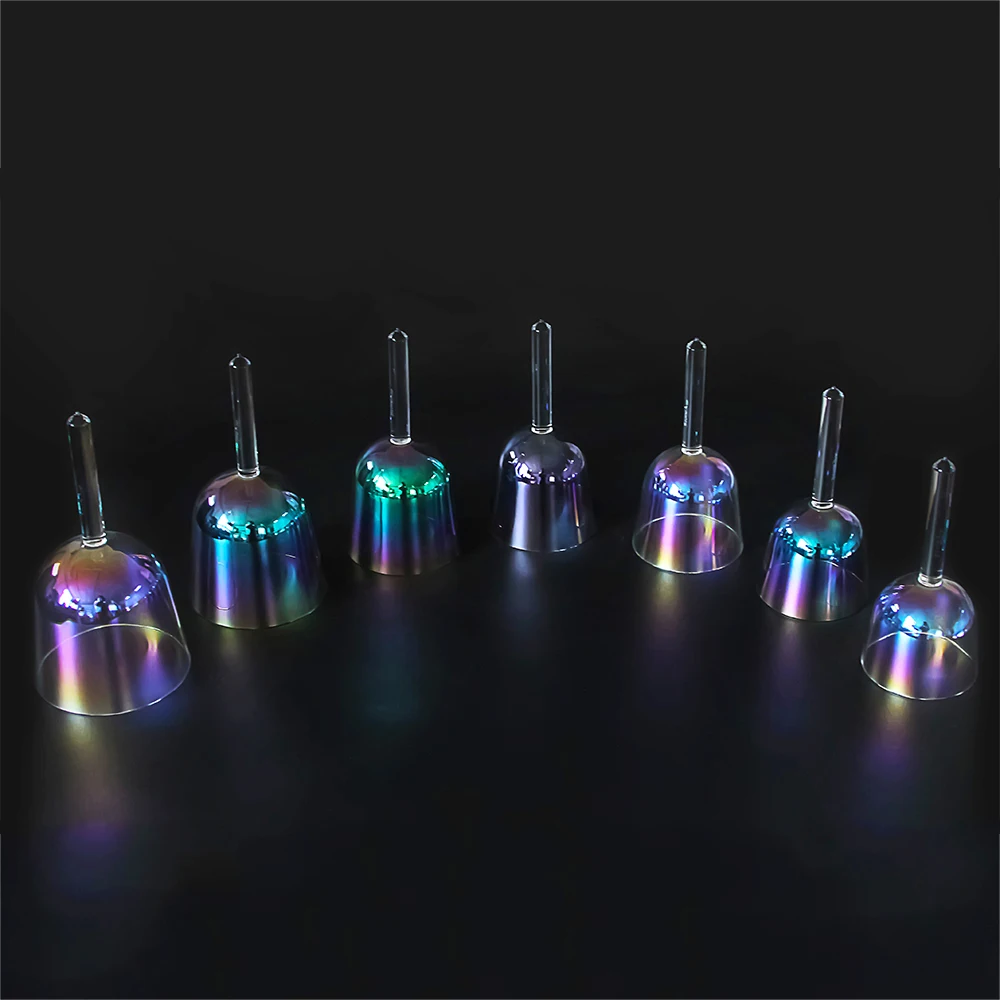 Набор чакр с подсолнухами дизайнерские Разноцветные Хрустальные поющие чаши