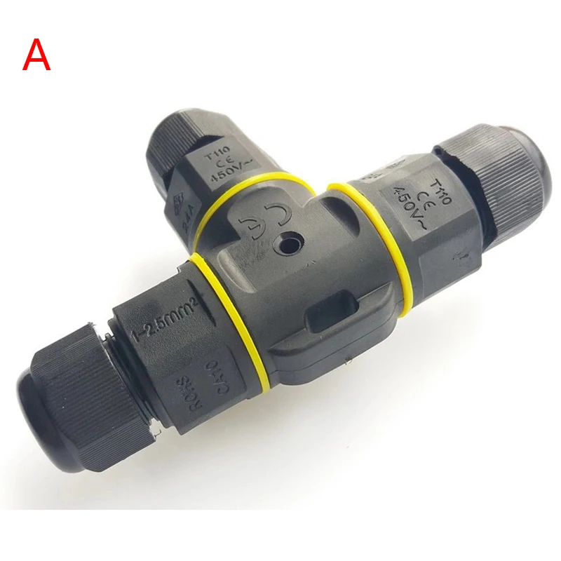 3 способа водонепроницаемый разъем электрического кабеля сплиттер Т-образный