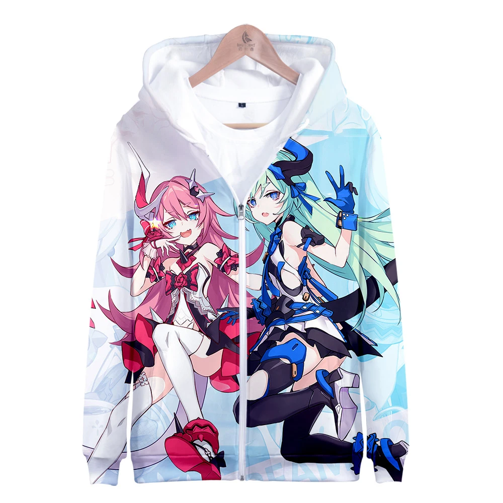 Honkai Impact 3 hoodies sweatshirt autumn and winter Zipper Leisure Print Novelty Top Luxury Harajuku | Мужская одежда