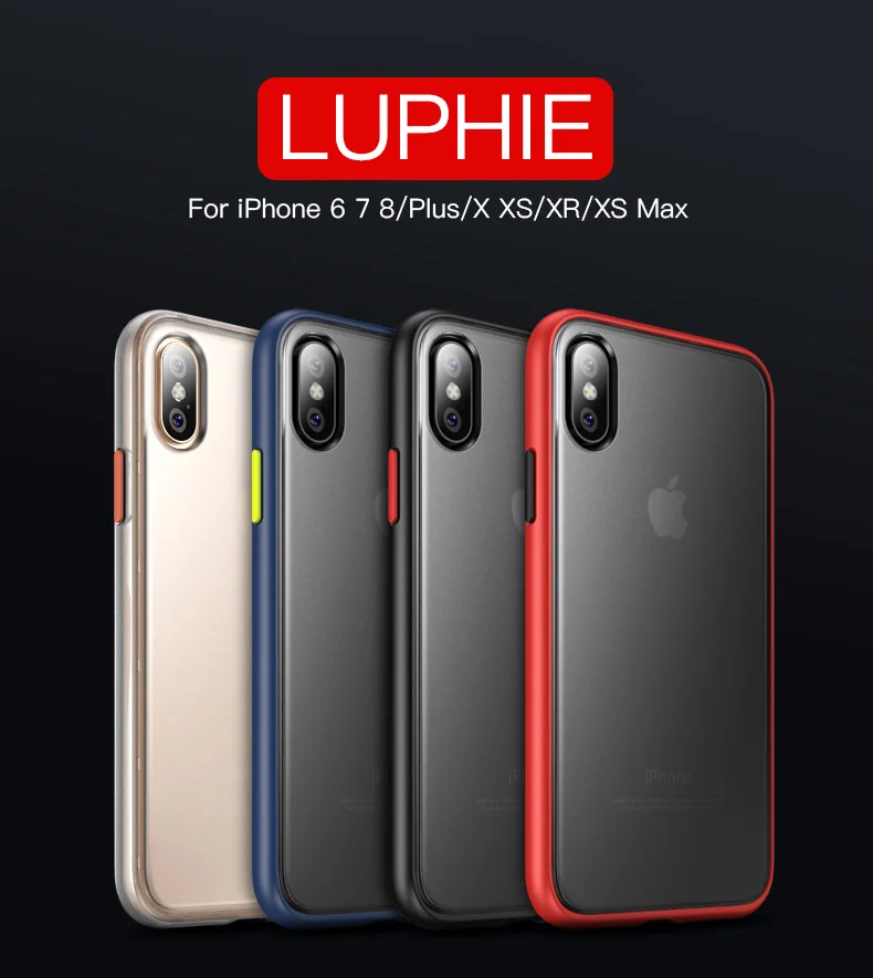 Роскошный чехол LUPHIE для телефона iPhone Xr Xs Max X 7 8 6s 6 Plus ударопрочный чехол противоударный мягкий бампер чехол для мобильного телефона Fundas