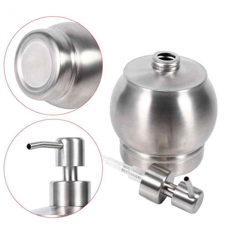 

550Ml Stainless Steel Soap Dispenser Pump Lotion Bottle Kitchen Bathroom Detergent Shampoo Shower Hand Wash Bottle Pump Holder