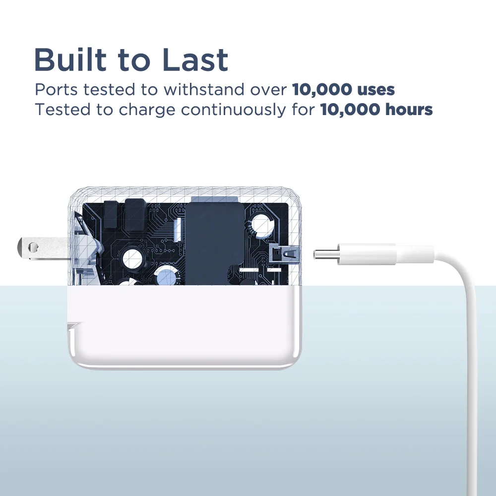 ESR USB C зарядное устройство 18 Вт, зарядное устройство со складной вилкой типа C PD зарядное устройство для iPhone XS/XR/XS Max iPad Pro samsung