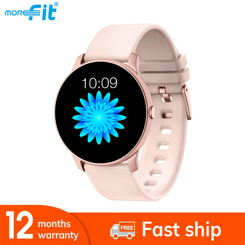 MoreFit KW19 Pro Женские умные часы с пульсометром и круглым экраном полностью