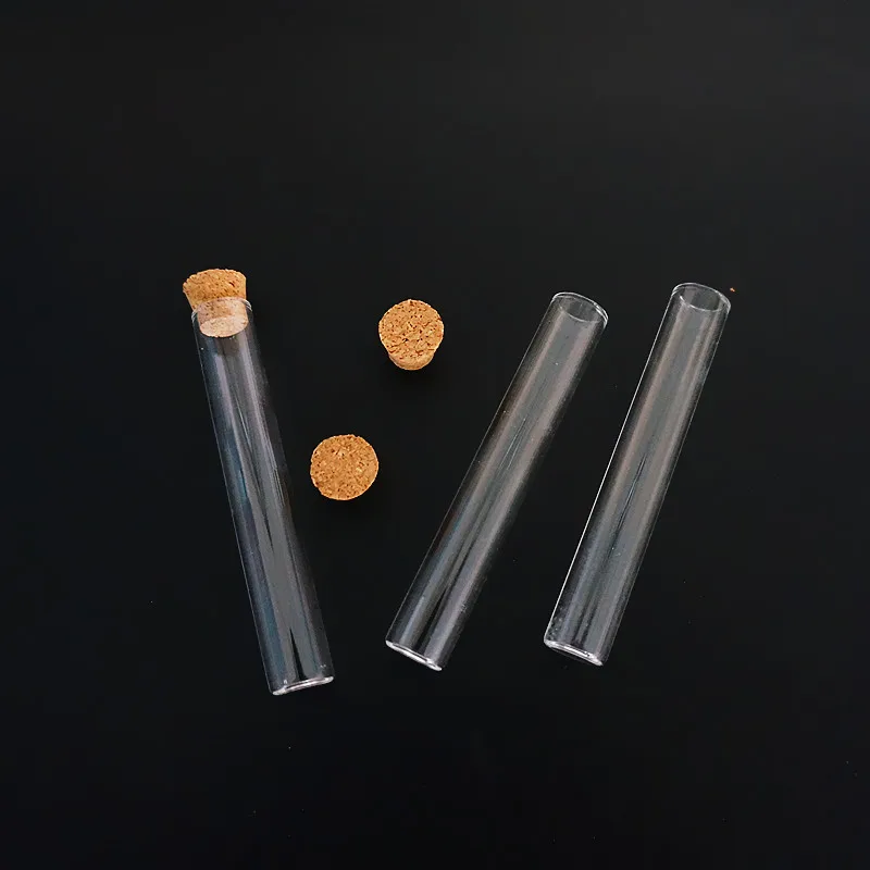 Пробирки с плоским дном из прозрачного стекла 30 шт./лот 12x75 мм пробкой для