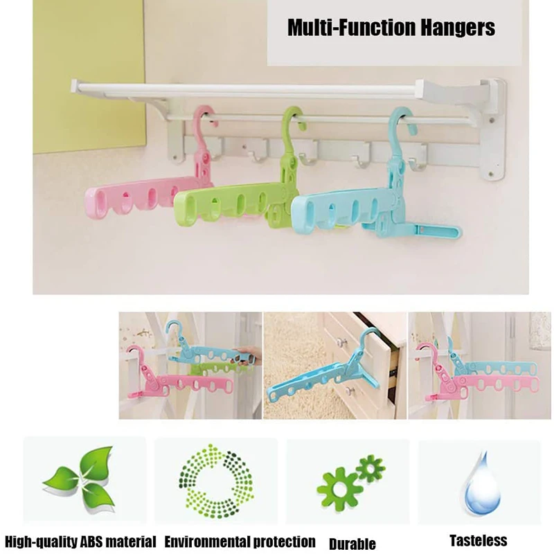 

3Pack Premium Travel Hangers, Multi-Function Hangers, Drying Rack, Over-The-Door PP Plastic Hanger, Travel Hangers