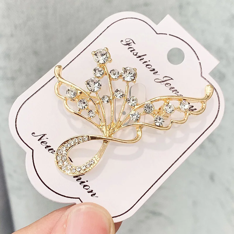 DoreenBeads Fashion Pin Brooches Branch Gold White Imitation Pearl Clean Rhineston Delicate Party Daily Jewelry Charms Gift 1PC | Украшения
