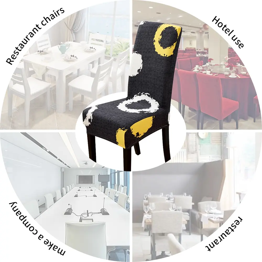 

Dining Chair Cover Stretch Protector Seat Slipcover Elastic Washable Stretch High Back Slipcovers For Home Banquet 1/2/4/6pcs