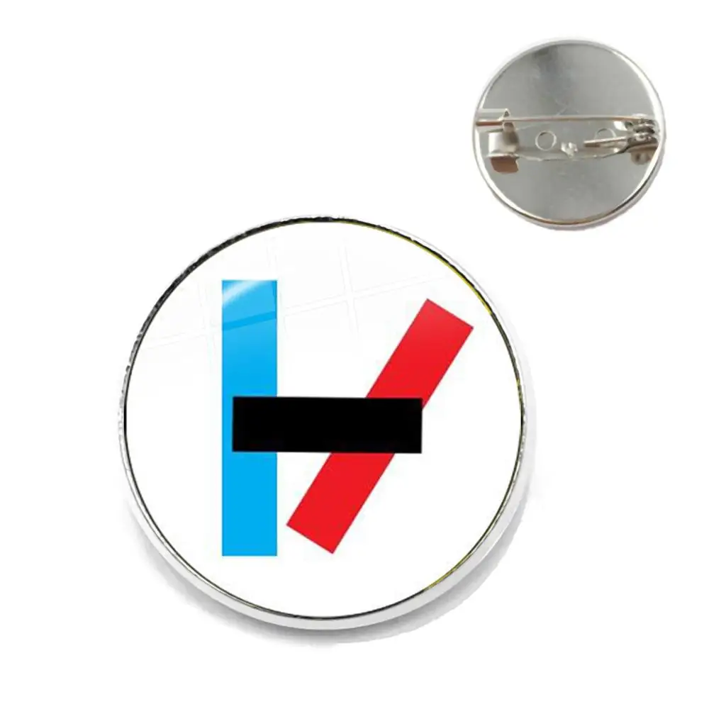 Брошь в виде музыкальной группы Twenty One Pilots 20 мм стеклянный кабошон сувенирные