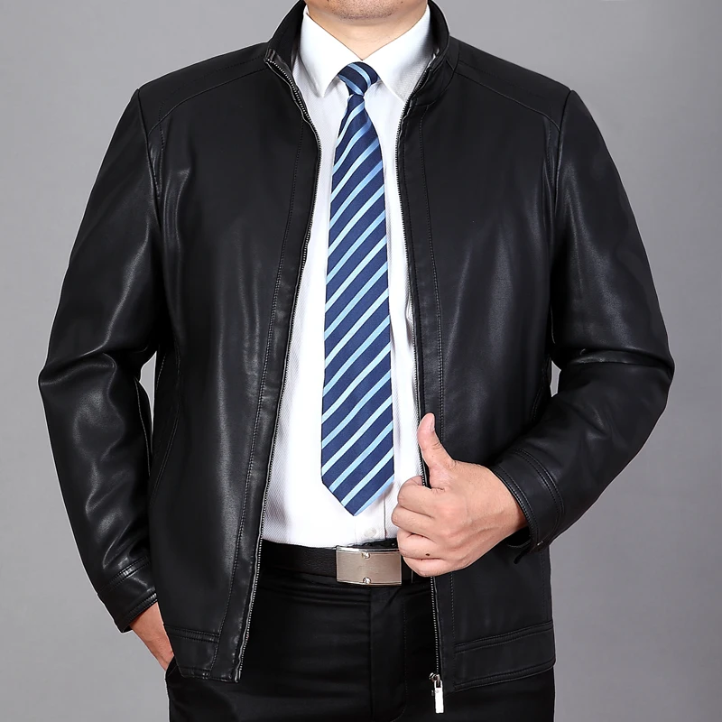 Мужская Осенняя модная повседневная мотоциклетная куртка из искусственной кожи