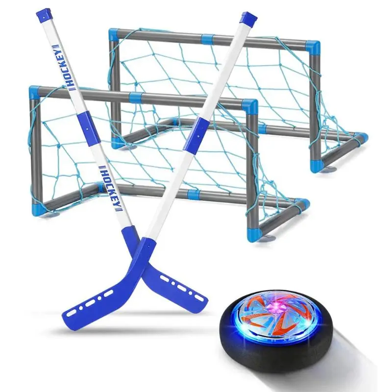 

Rechargeable Ice Hockey Stick Set Mini Suspension Ball 2 Goals Kids Training Toy New
