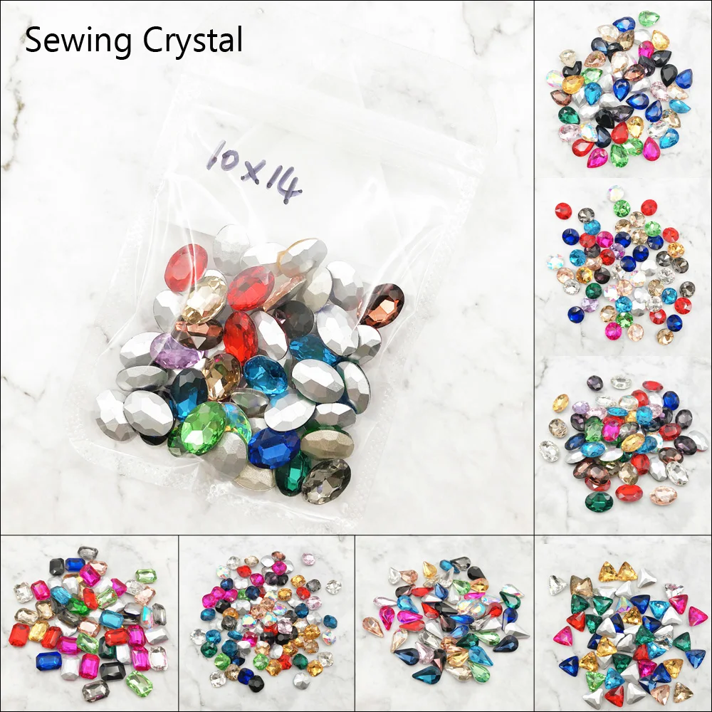 

Top Crystal Stones Sewing Rhinestones Glue on Sew on Handmade DIY Design Clothes Accessories Headdress Hairpin decoration