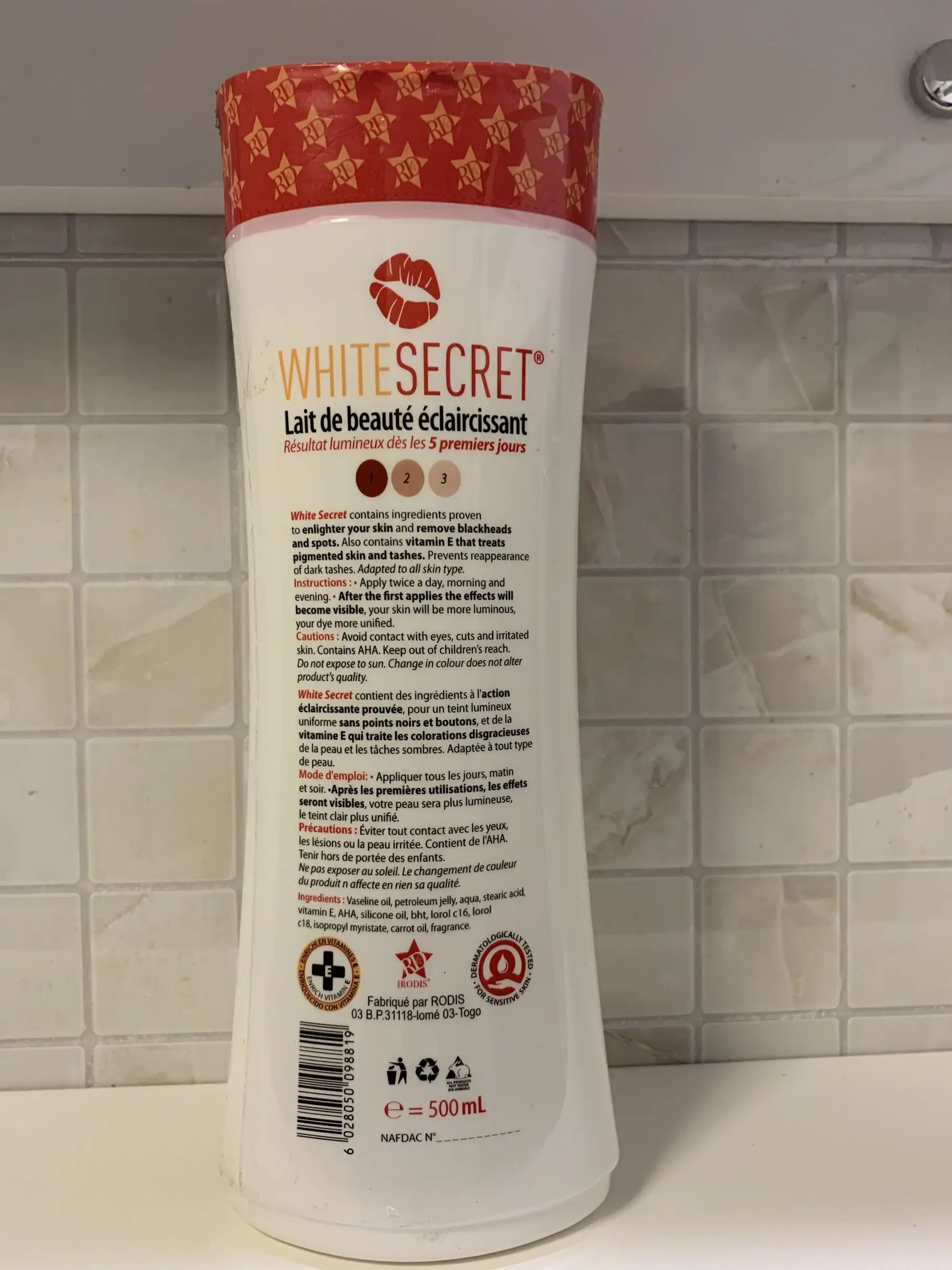 WHITE SECRET | осветляющий лосьон для тела | 500 мл | AFRIWORLD