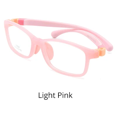 Light Pink Ralferty, качественная силиконовая оправа для очков, для детей, для девочек и мальчиков, розовые спортивные очки для близорукости, класс, без диоптрий, оправа для очков K19008 - Цвет оправы: Light Pink