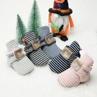 2021 new arrival baby socks shoes boy girl stripe newborn cotton soft sole comfort crib shoes toddler first walkers infant