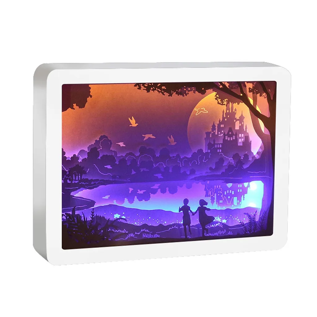 3d лампа для резьбы по бумаге резной светильник теней креативный маленький ночник