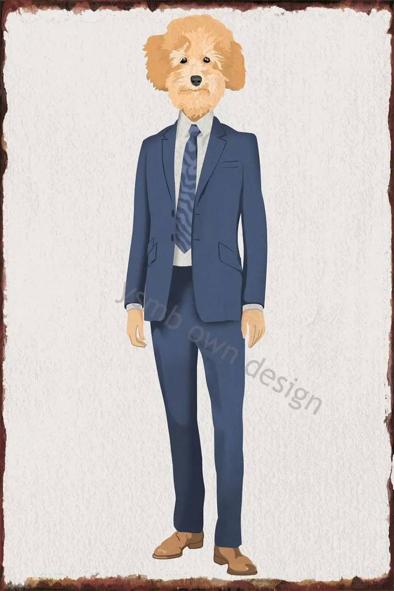 

Классный пудель, винтажный металлический знак, жестяная вывеска, оловянные пластины, Настенный декор, украшение для комнаты в стиле ретро д...