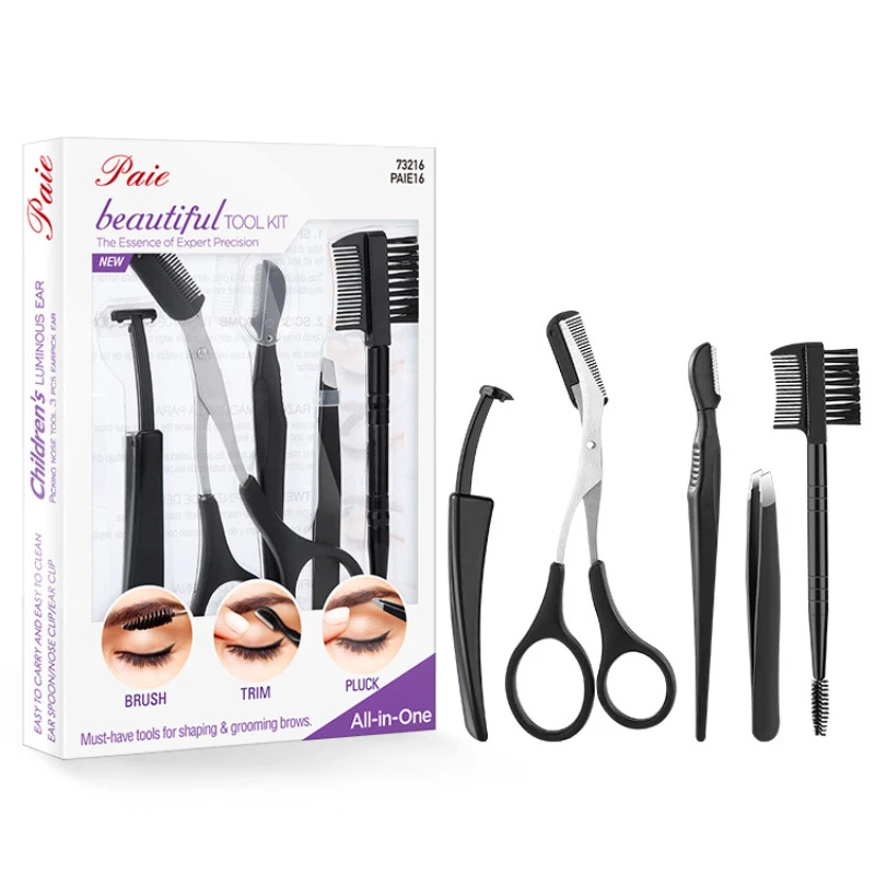 5 шт. портативная Бритва для бровей из нержавеющей стали|Триммер бровей| |