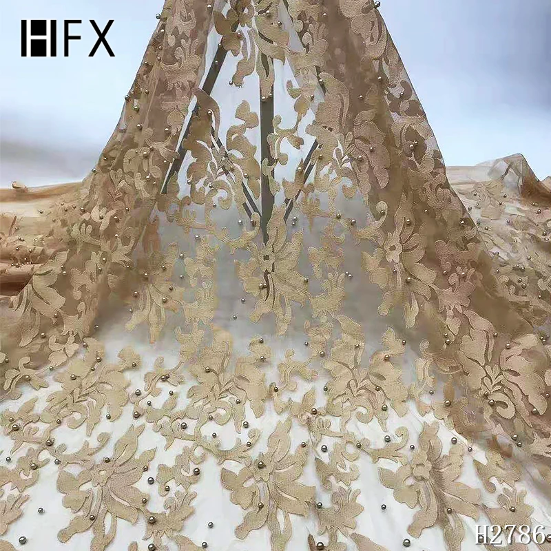 Новый дизайн желтая африканская Сетка кружевная ткань высокого качества Тюль с