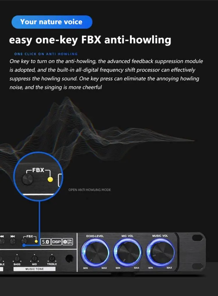 Аудиопроцессор цифровой Bluetooth-эффект DSP процессор звуковой контроллер системное