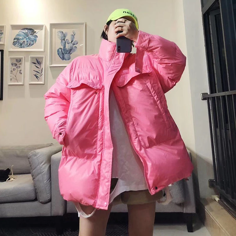 2020 Зимний пуховик с хлопковой подкладкой для женщин толстая яркая зеленая