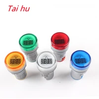 diy mini digital voltmeter 22mm round ac 12 500v volt voltage tester meter monitor power led indicator pilot lamp light display