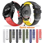 Ремешок силиконовый для наручных часов Garmin Fenix 5 5 Plus 6 6X Pro 3HR 945, 22 мм